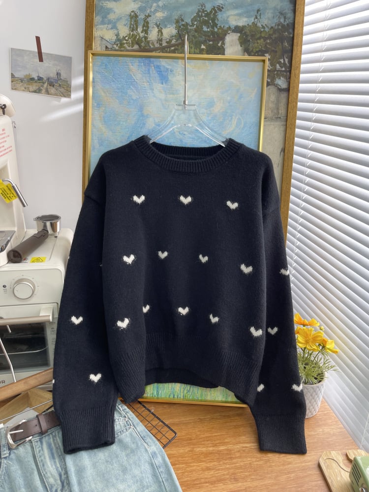 【tops】ハートモチーフニットトップス      N2748