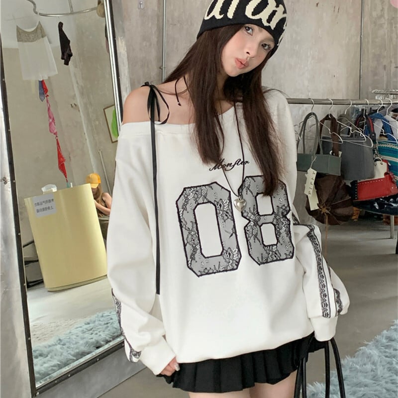 【tops】オフショルダープルオーバー　M26038