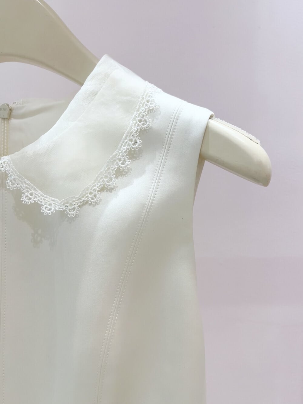 【dress】バックリボンレースドッキングミニワンピース　N3535