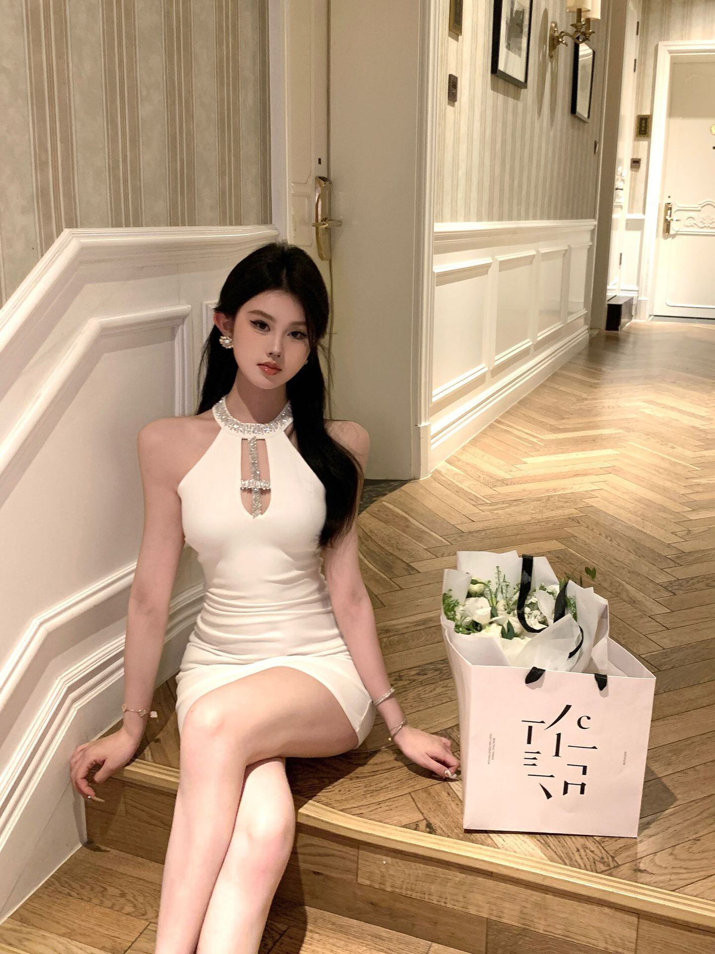 【dress】ホルターネックワンピース G21017