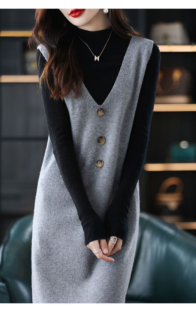 【dress】Ｖネックベストワンピース 　N2238