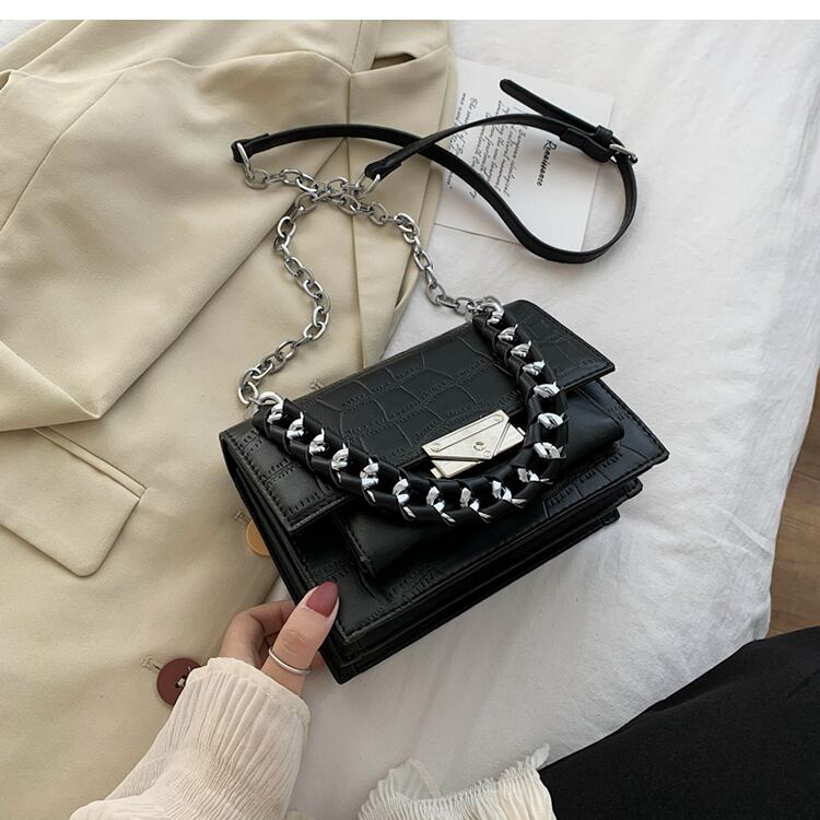 【小物】おしゃれ度高まる　ファッション無地PU肩掛け斜め掛けバッグ6色