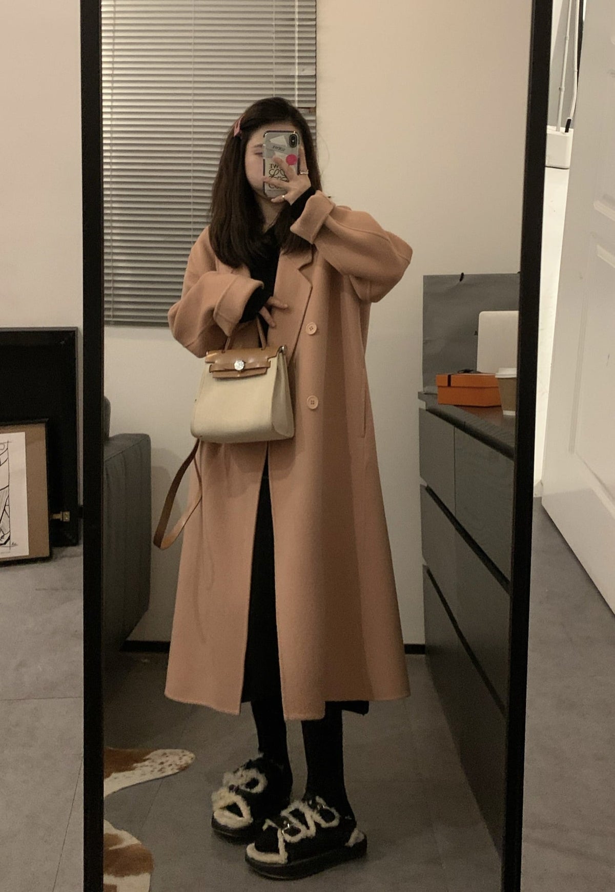 【dress】フード付きニットワンピース　M27246