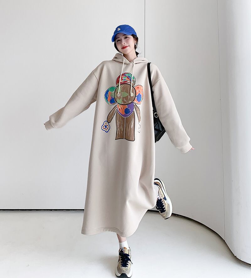 【dress】裹起毛カジュアルワンピース　M18581