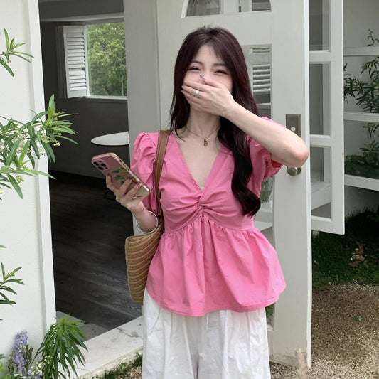 【tops】VネックブラウスG20358