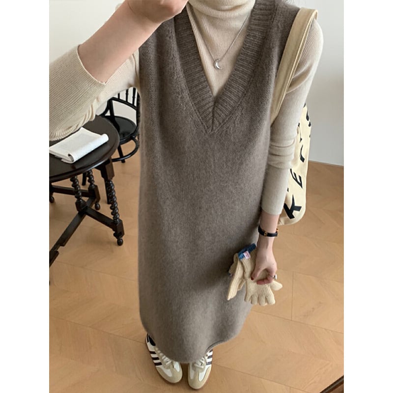 【dress】ニットベストワンピース　M26016