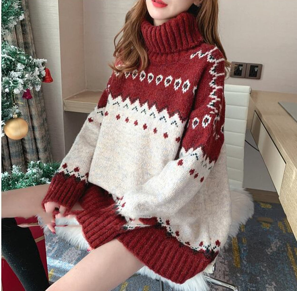 【tops】クリスマスニットセーター　N2848