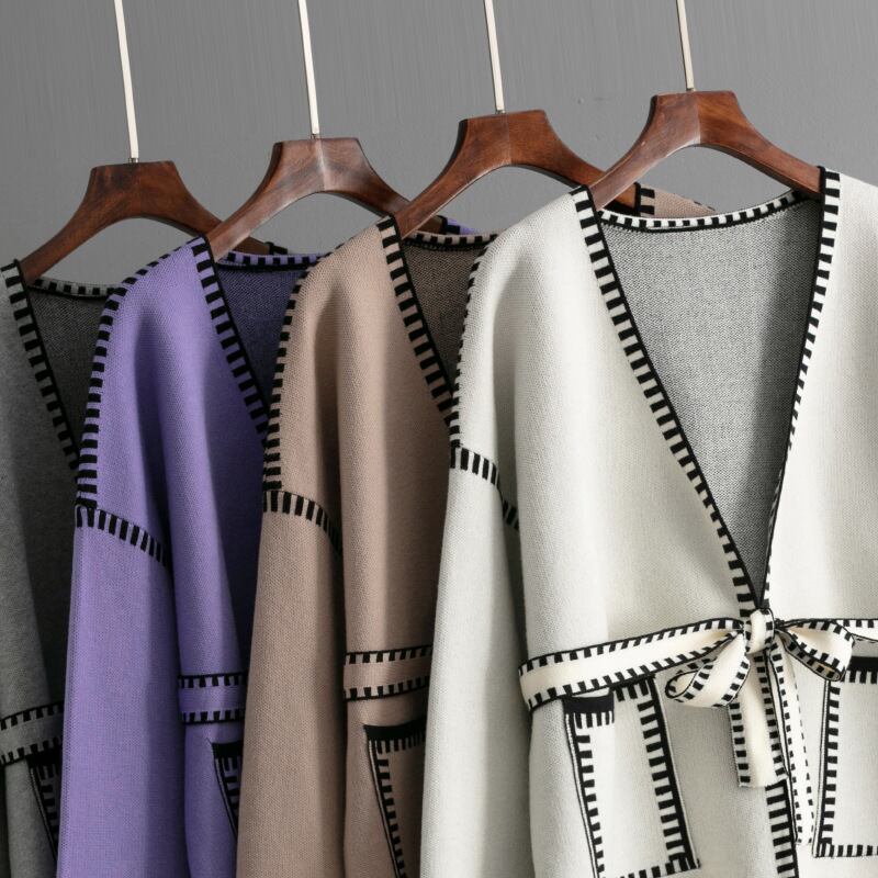【outer】Vネックニットカーデ　M28747