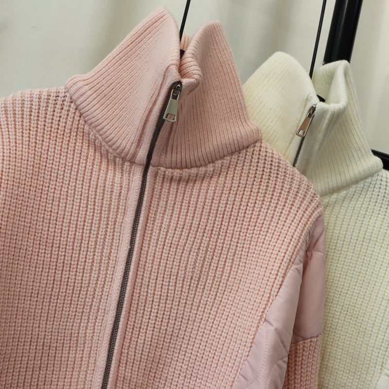 【outer】ファスナー切り替えニットカーデ　M26293
