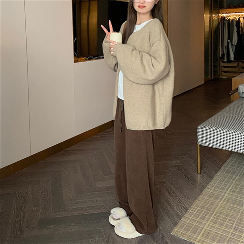 【outer】Vネックニットカーデ　M19013