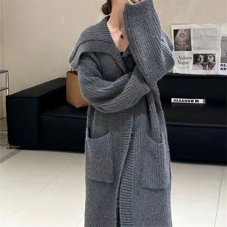 【outer】ロング丈ニットカーデ　M18704
