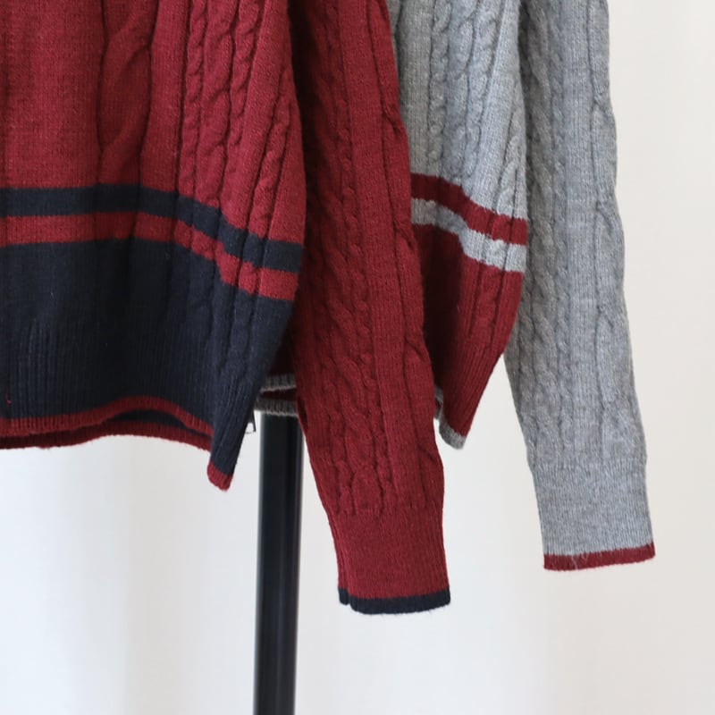 【outer】ファスナーニットカーデ　M27814