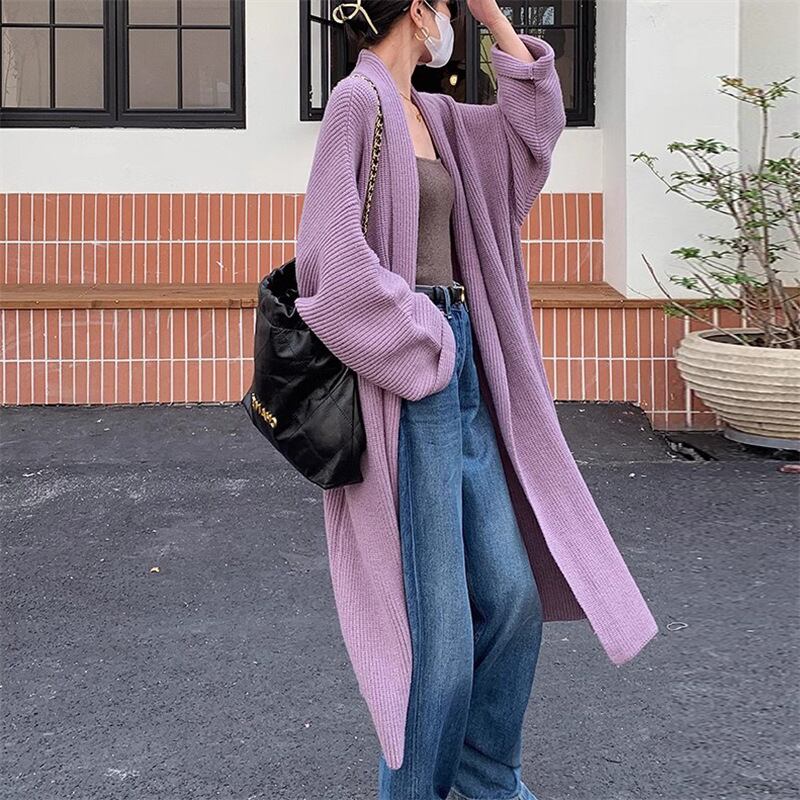 【outer】ロング丈ニットカーデ　M18410