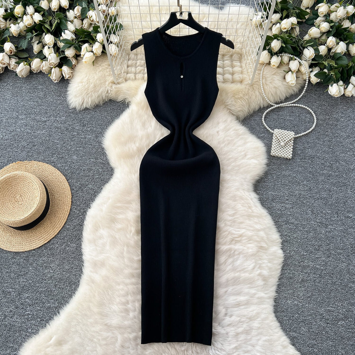 【dress】ノースリーブニットワンピース　M29709