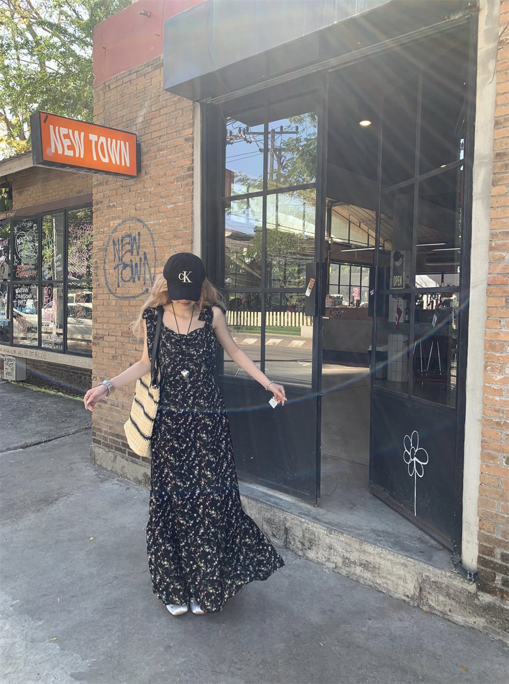 【dress】花柄キャミワンピース　M25212