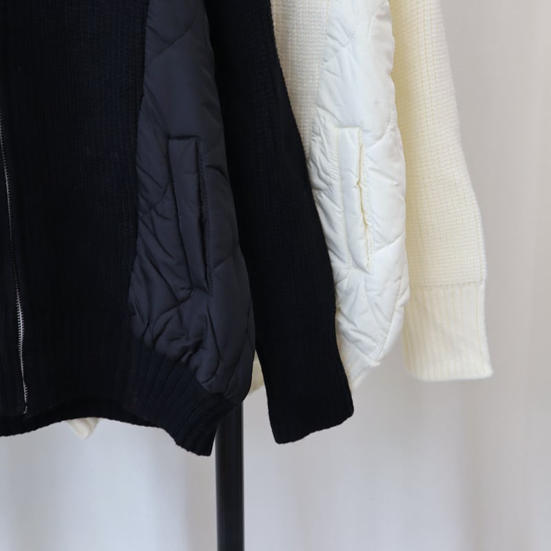 【outer】ファスナー切り替えニットカーデ　M26293
