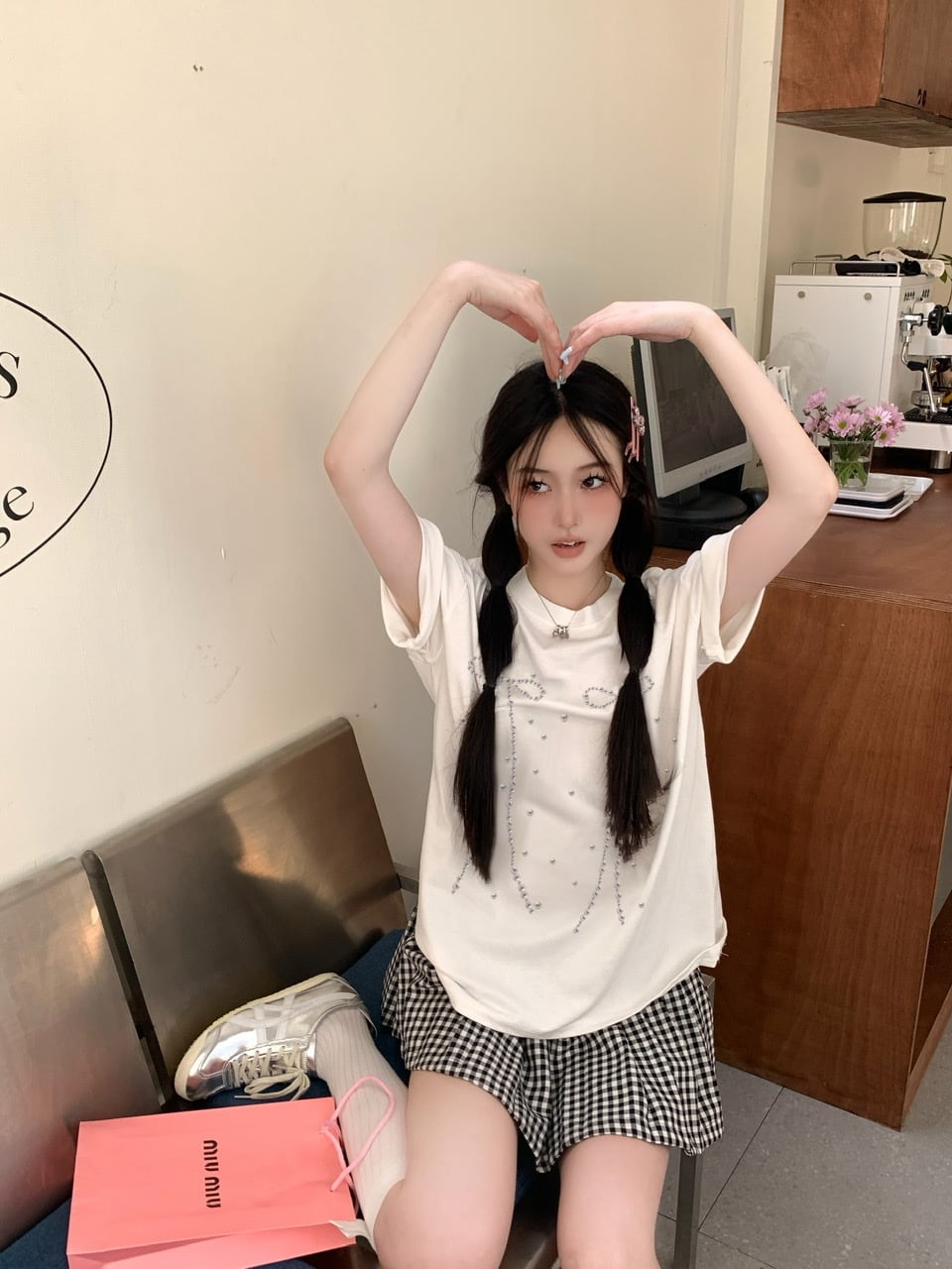 【tops】ビジューTシャツ　M24858