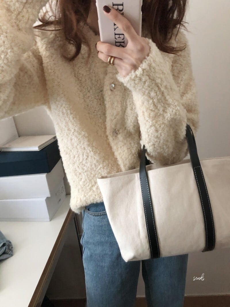 【outer】裹起毛ニットカーデ　M27530