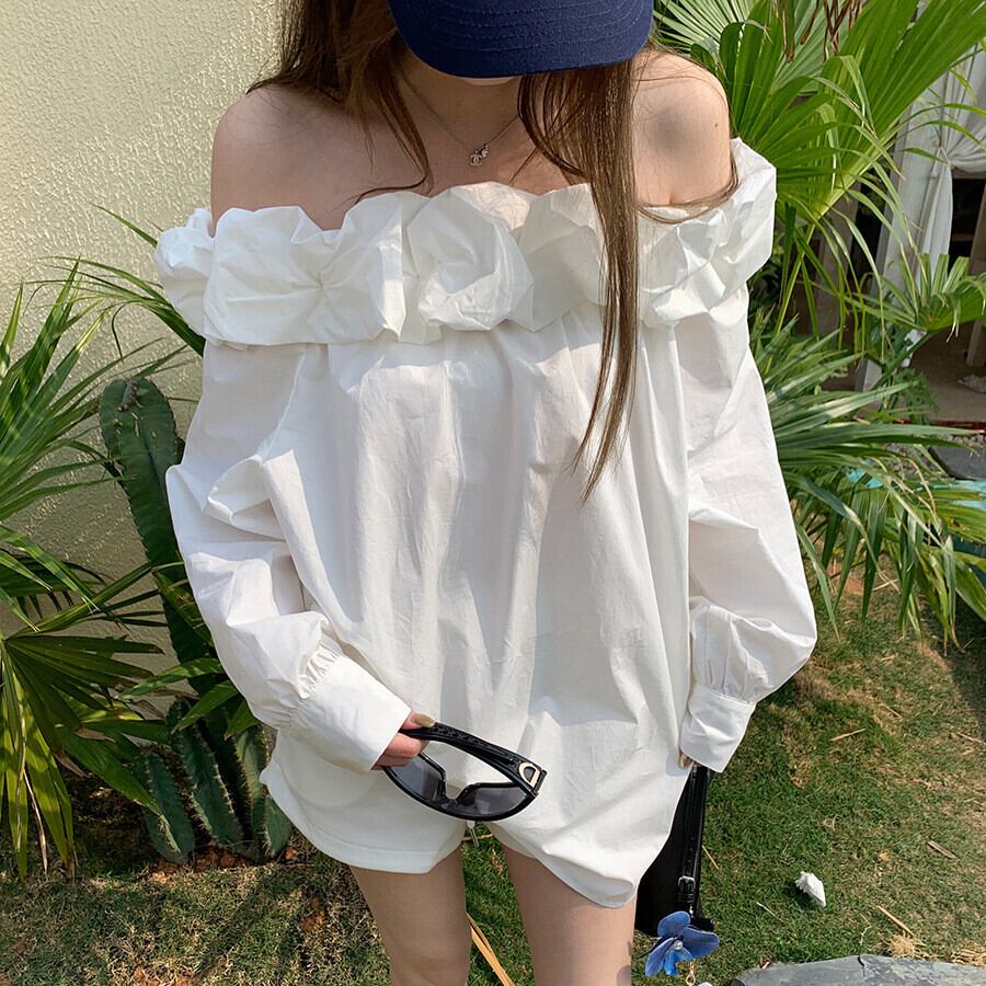 【tops】ボートネックブラウス　M29792