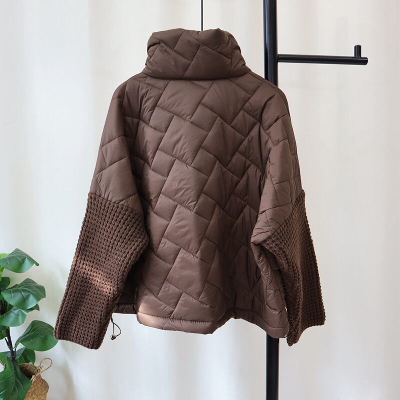 【outer】ニット切り替え棉アウター 　M27829