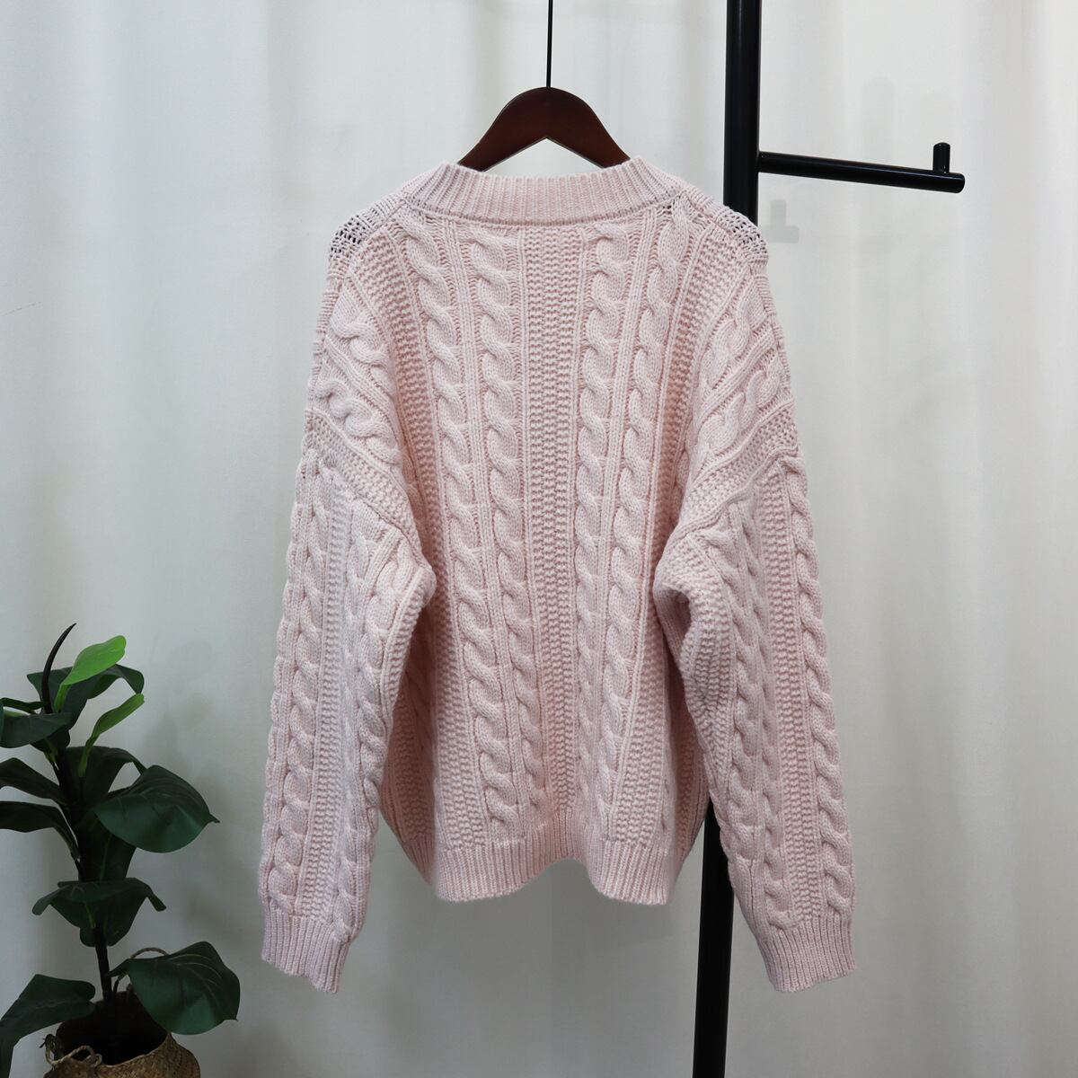 【outer】ボーダー柄ニットカーデ　M18788