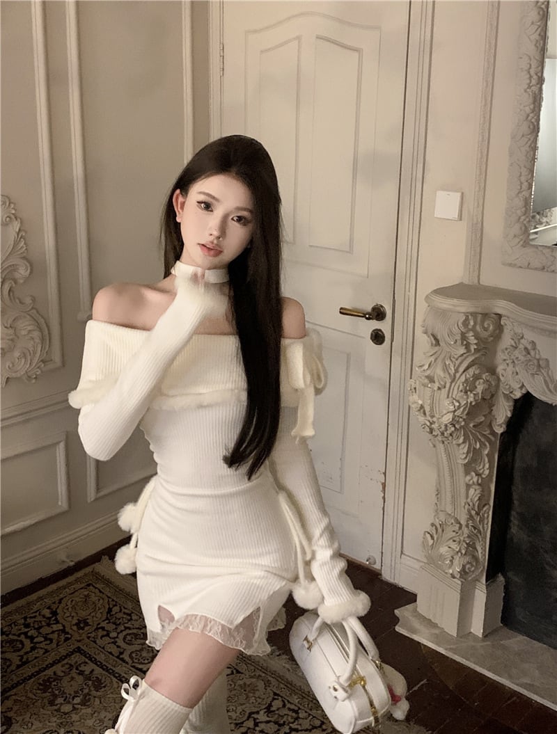 【dress】オフショルダーワンピース　M28460