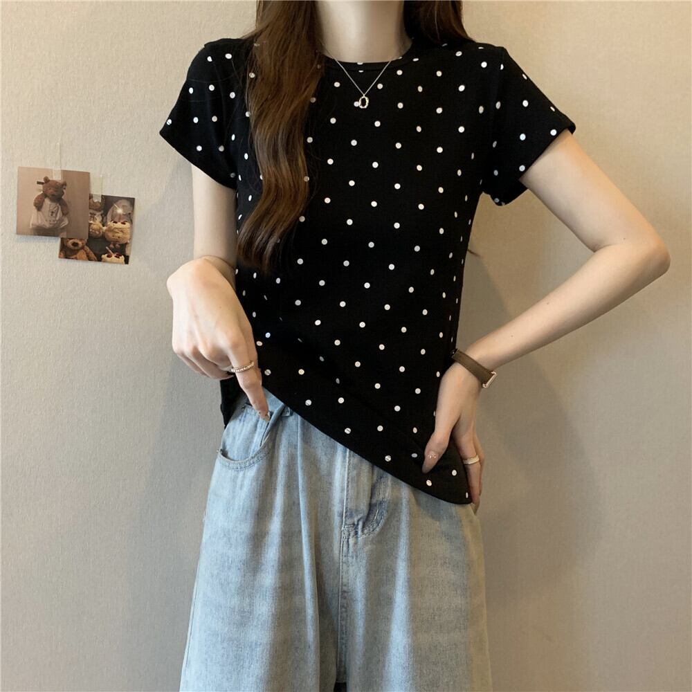 【tops】ドット柄TシャツG20723