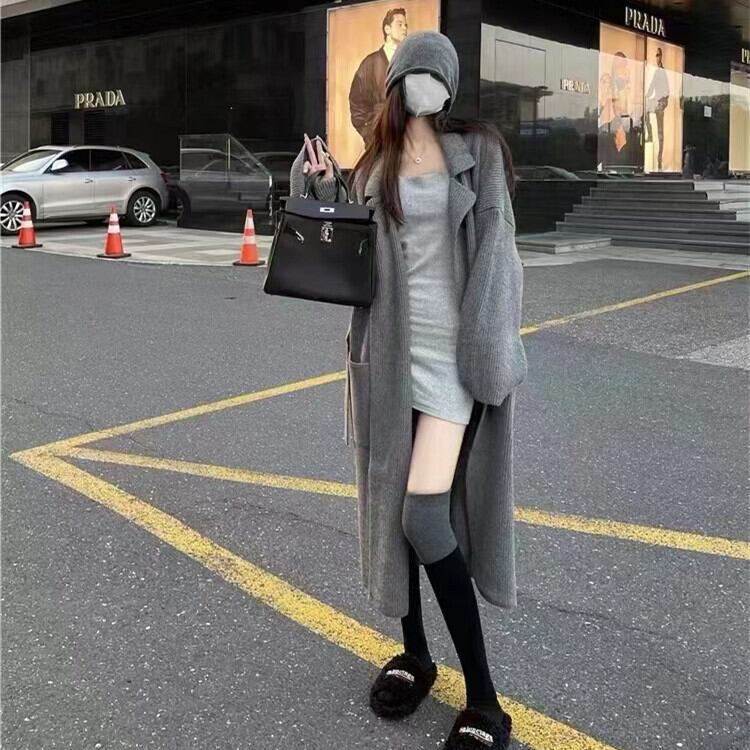 【outer】ロング丈ニットカーデ　M27264