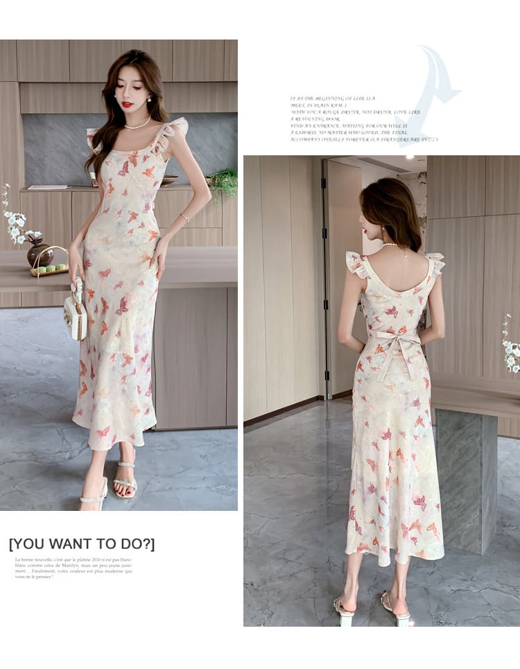 【dress】プリントキャミワンピース　M23963