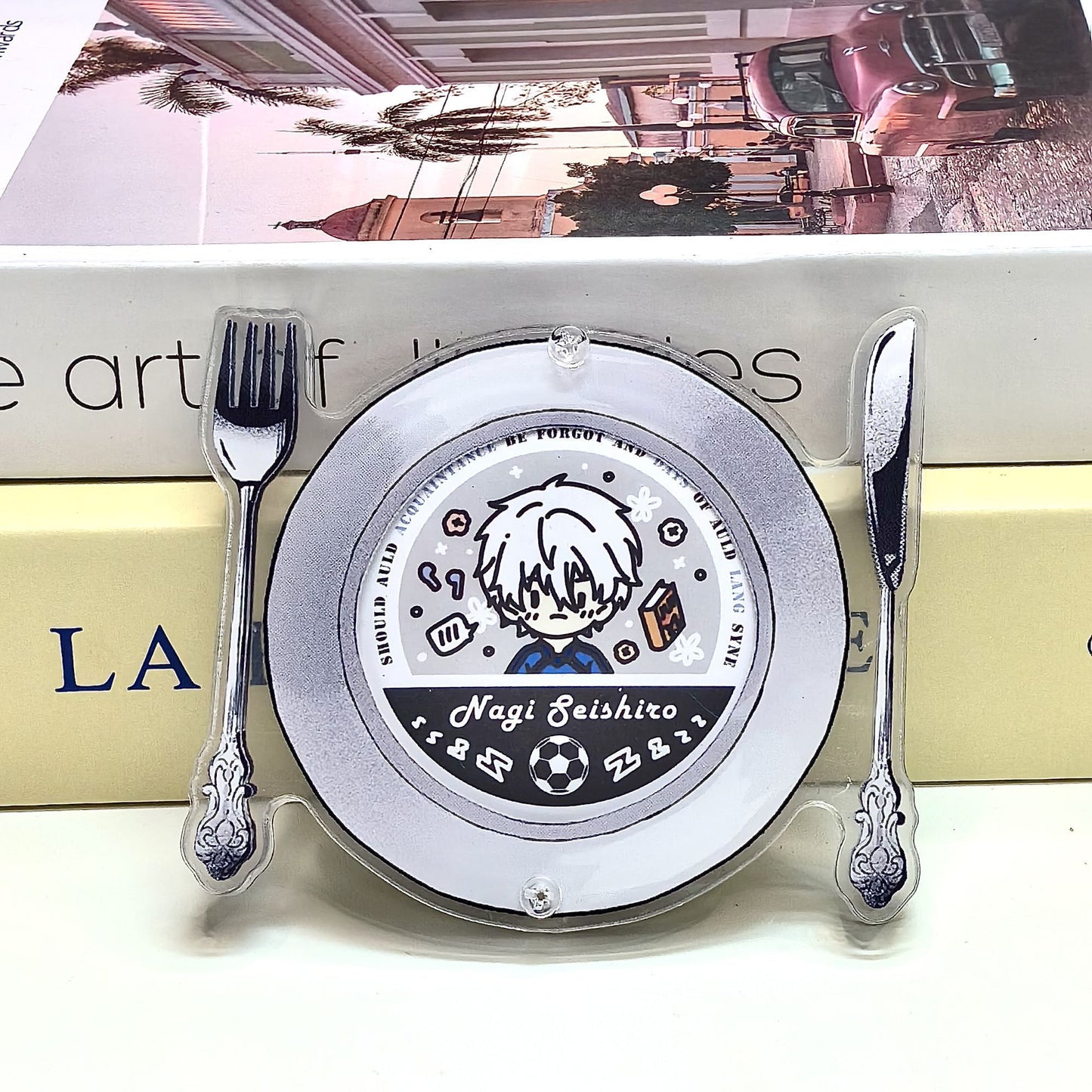 【GOODS】 58mm ディスプレイ ナイフとフォーク 缶バッジホルダー Ｑ2158