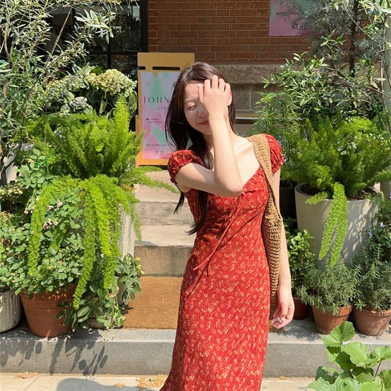 【dress】花柄ワンピース　M24859