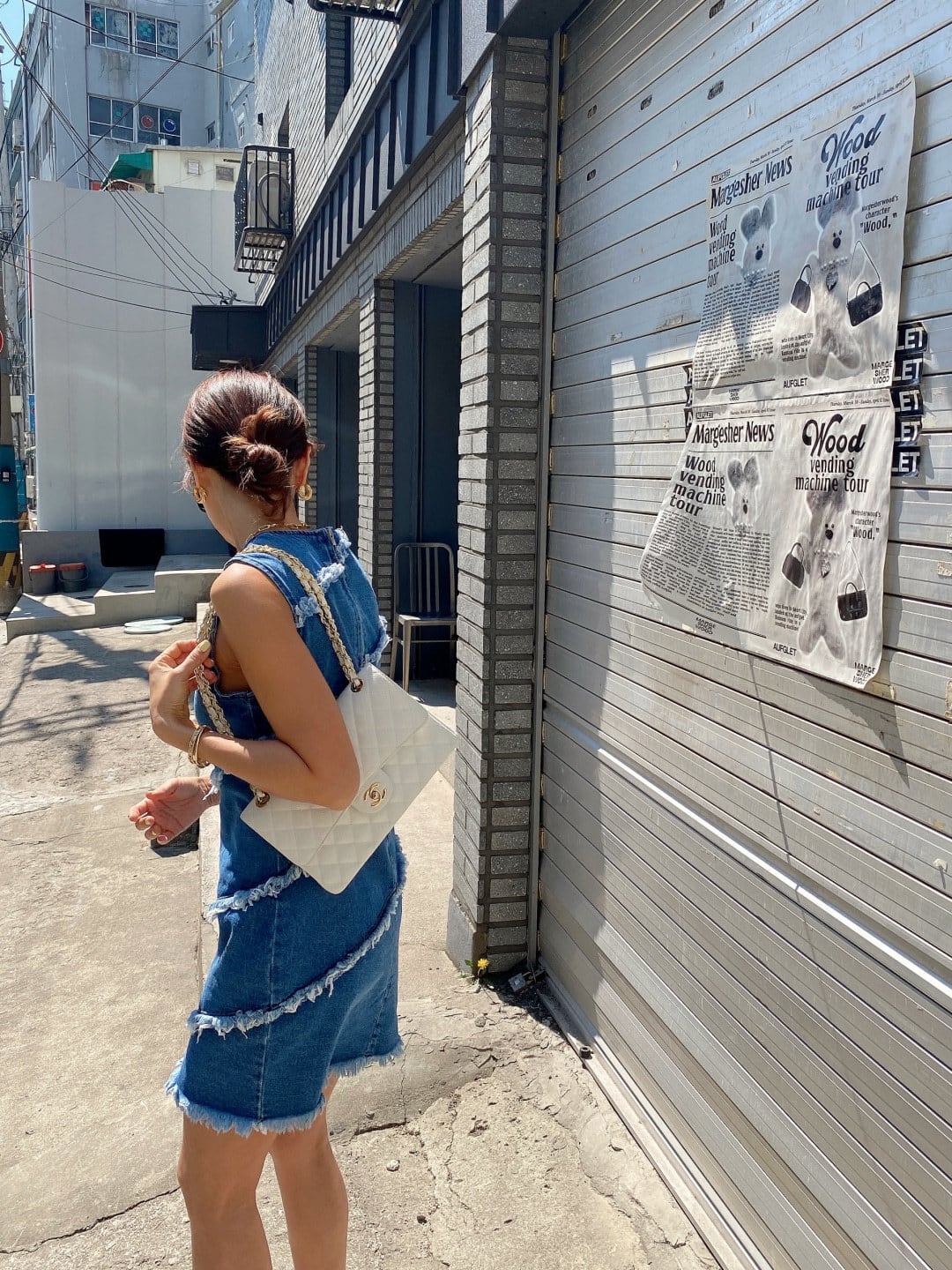 【dress】ノースリーブデニムワンピース　M23984