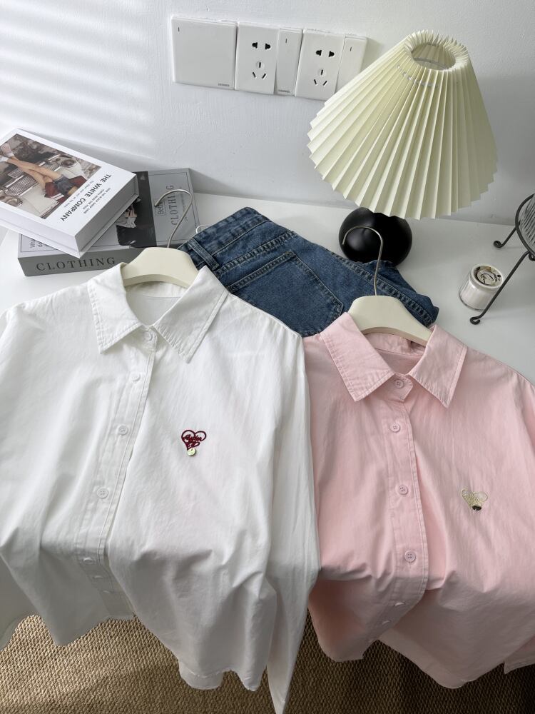 【tops】刺繍シャツ　M29909