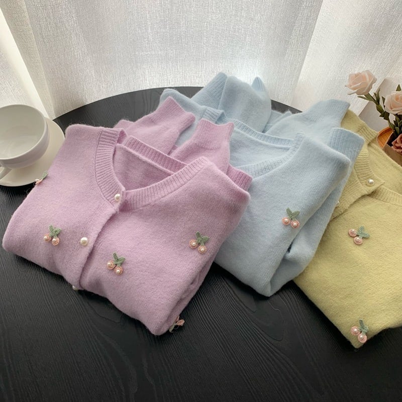 【outer】パールニットカーデ　M29461