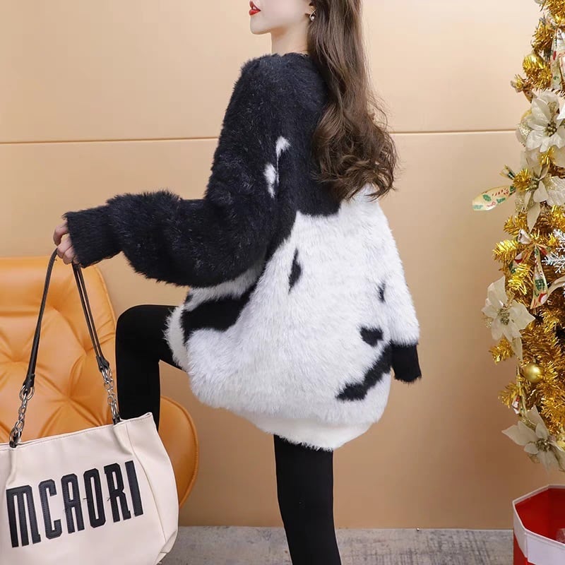 【tops】配色切り替えニットセーター　M29157