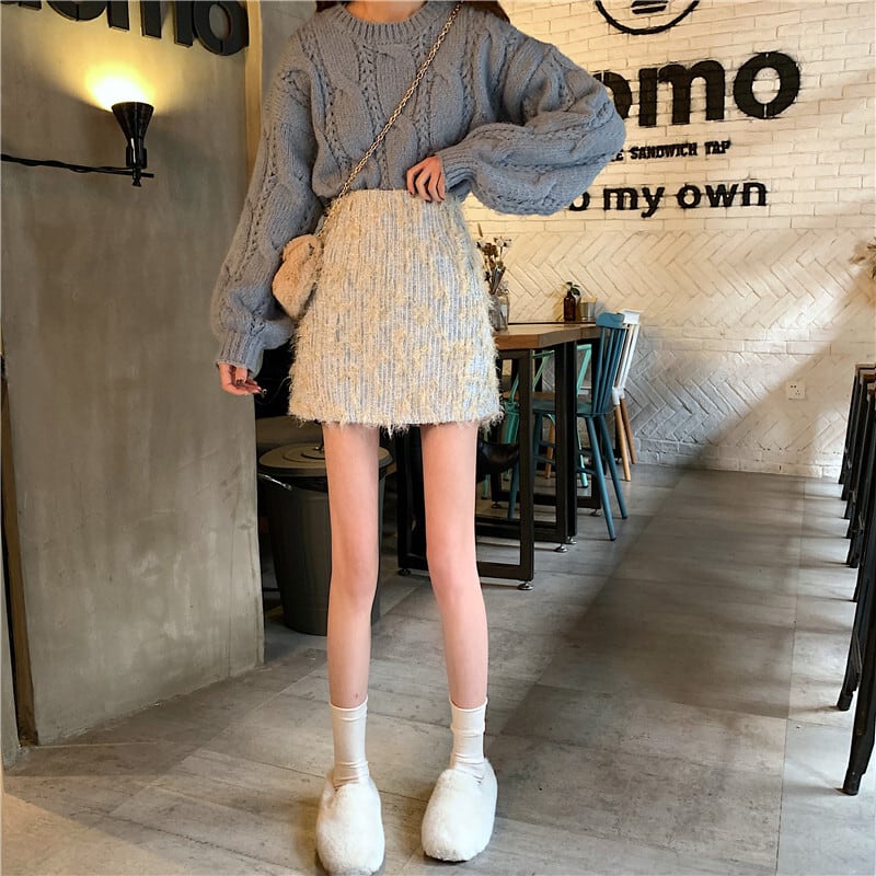 【bottoms】好感度UPファッションハイウエスト着痩せスカート