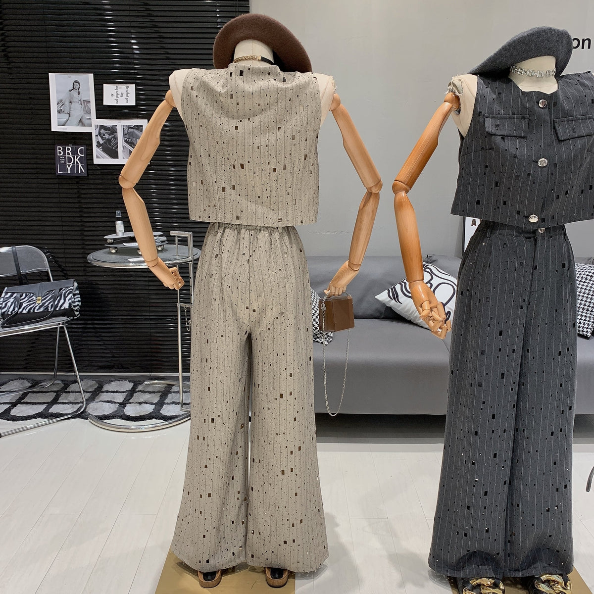 【set】ノースリーブトップス×ワイドパンツセット　M24990