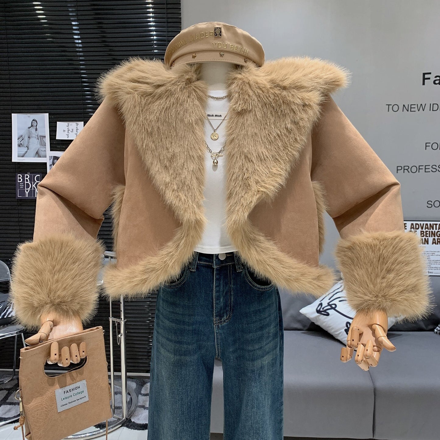 【outer】ファーショートコート　M27912