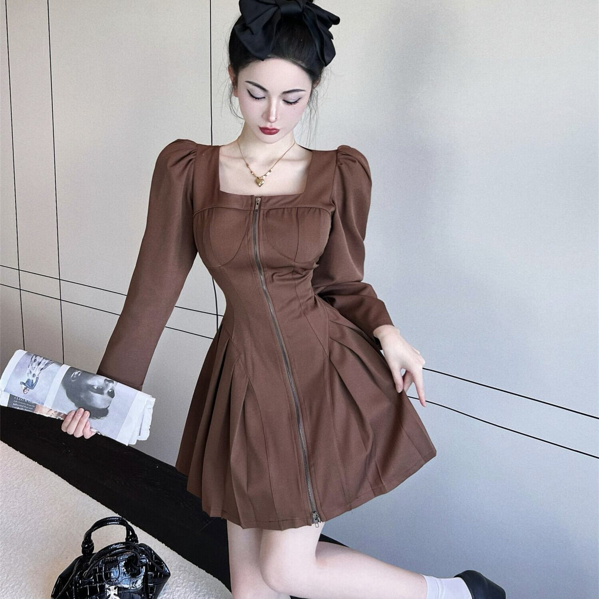 【dress】ファスナーワンピース　M27408
