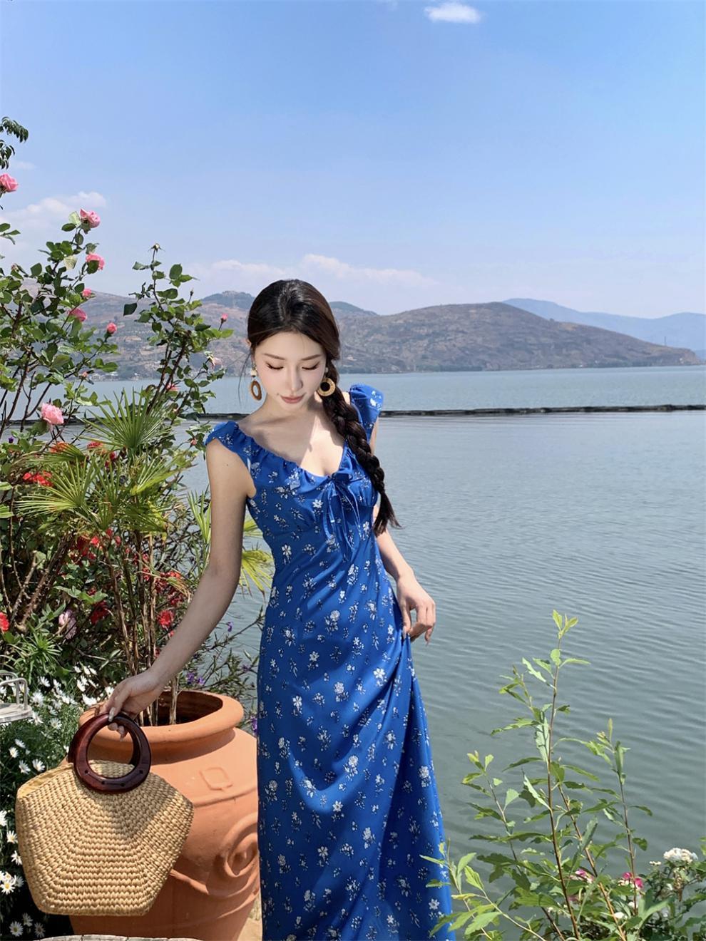 【dress】花柄フリルワンピース　M24068