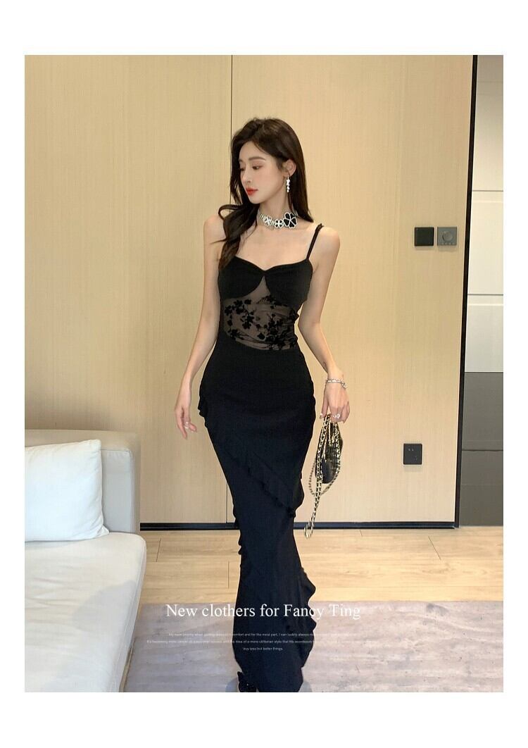 【dress】メッシュ切り替えキャミワンピース G21391