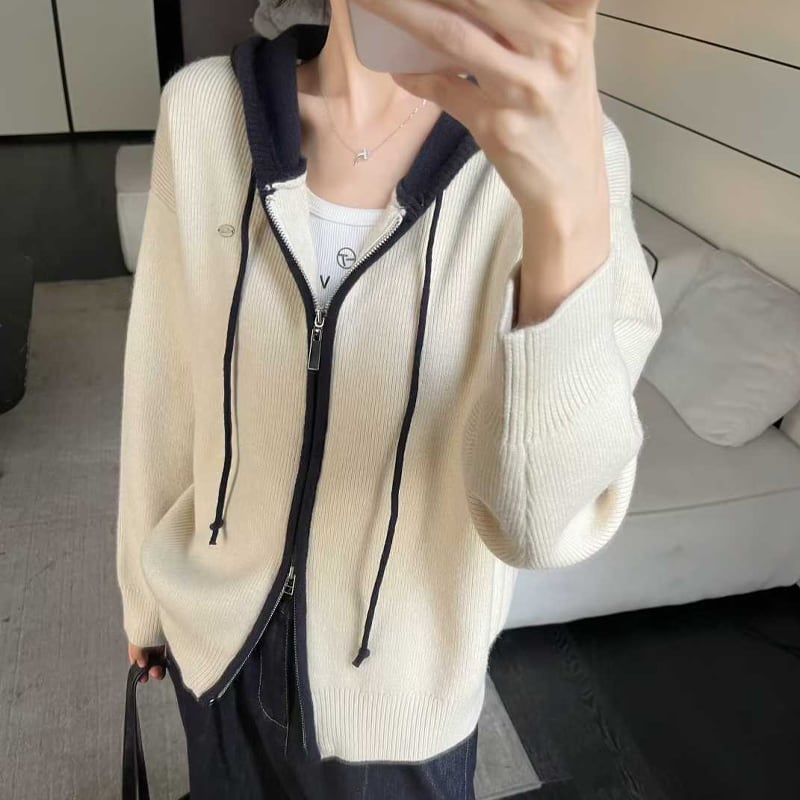 【outer】Wジップニットカーディガン Q7069