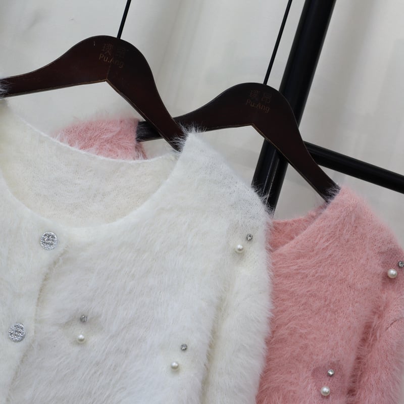 【outer】シャギーニットカーデ　M25433