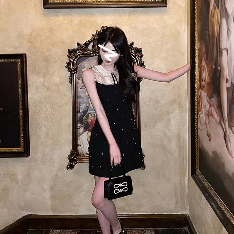 【dress】ビジューノースリーブワンピース　M30039