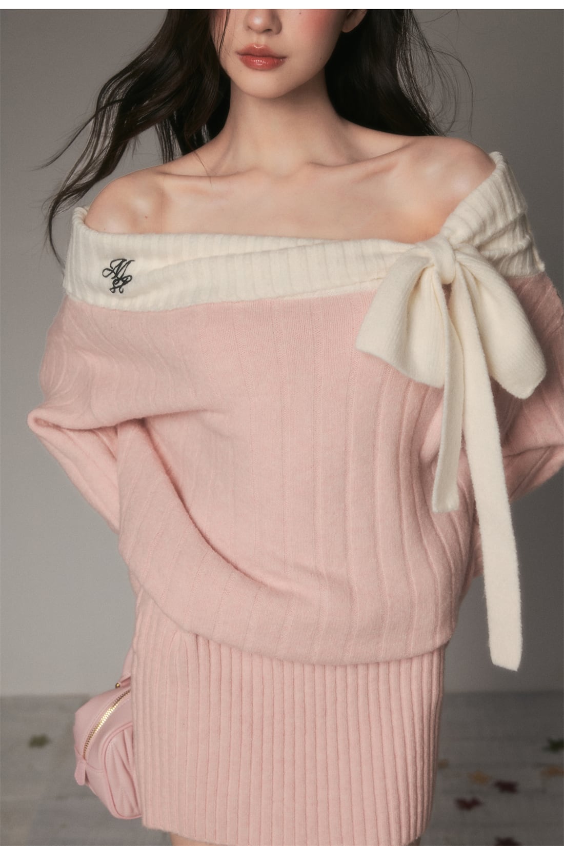 【dress】オフショルリボンミニワンピース　N3482