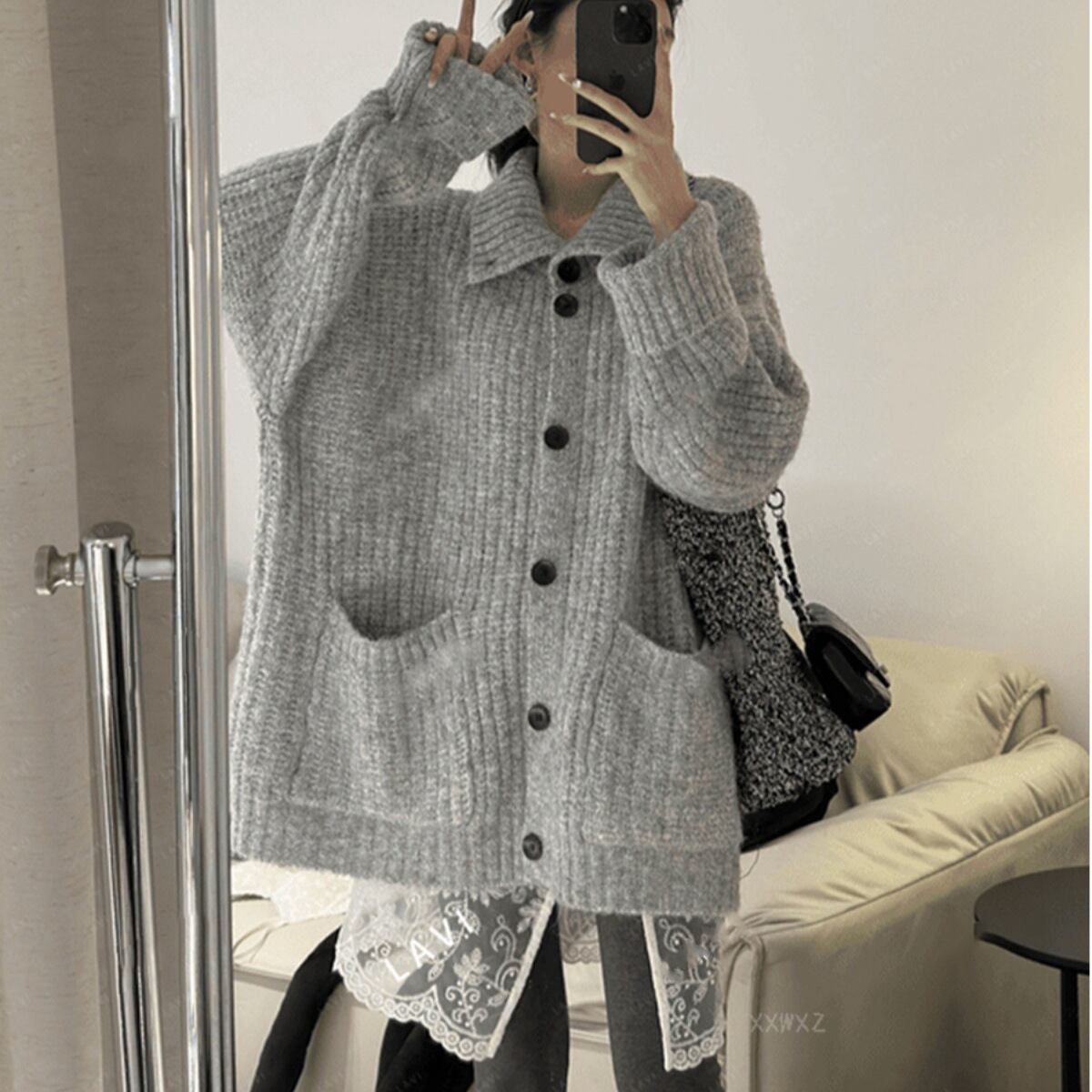【outer】ニットカーデ　M28036