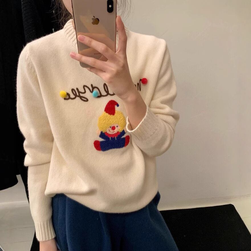 【tops】クルーネックニットセーター　M28729