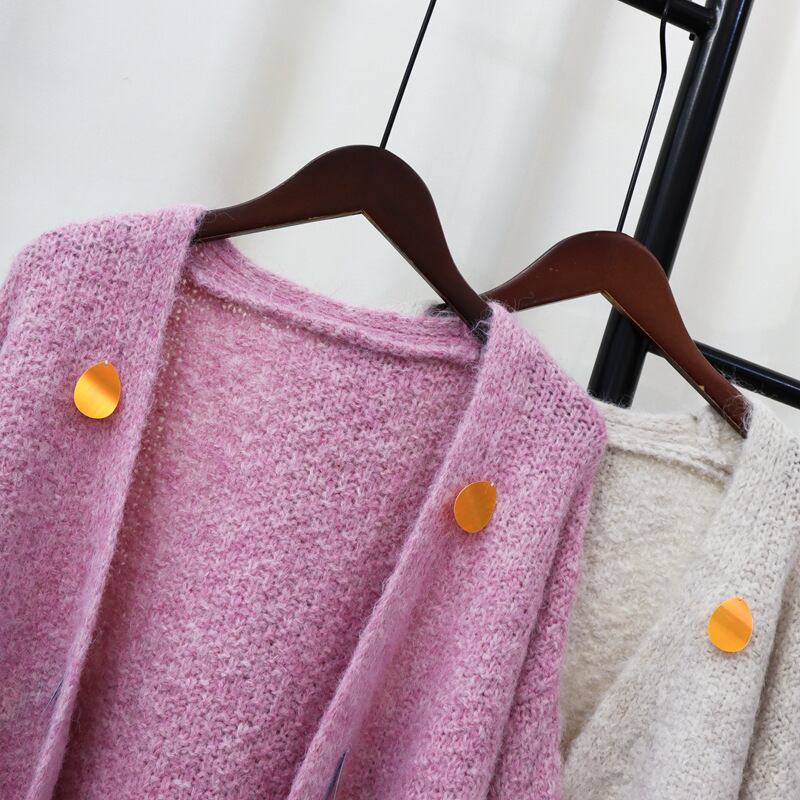 【outer】スパンコールニットカーデ　M28600