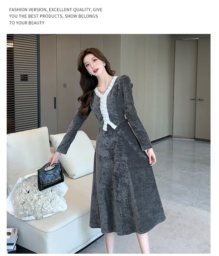 【dress】立体フラワーデートワンピース　M28255
