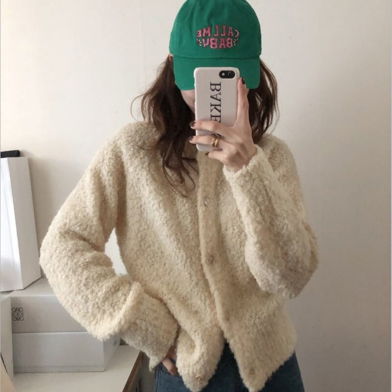 【outer】裹起毛ニットカーデ　M27530